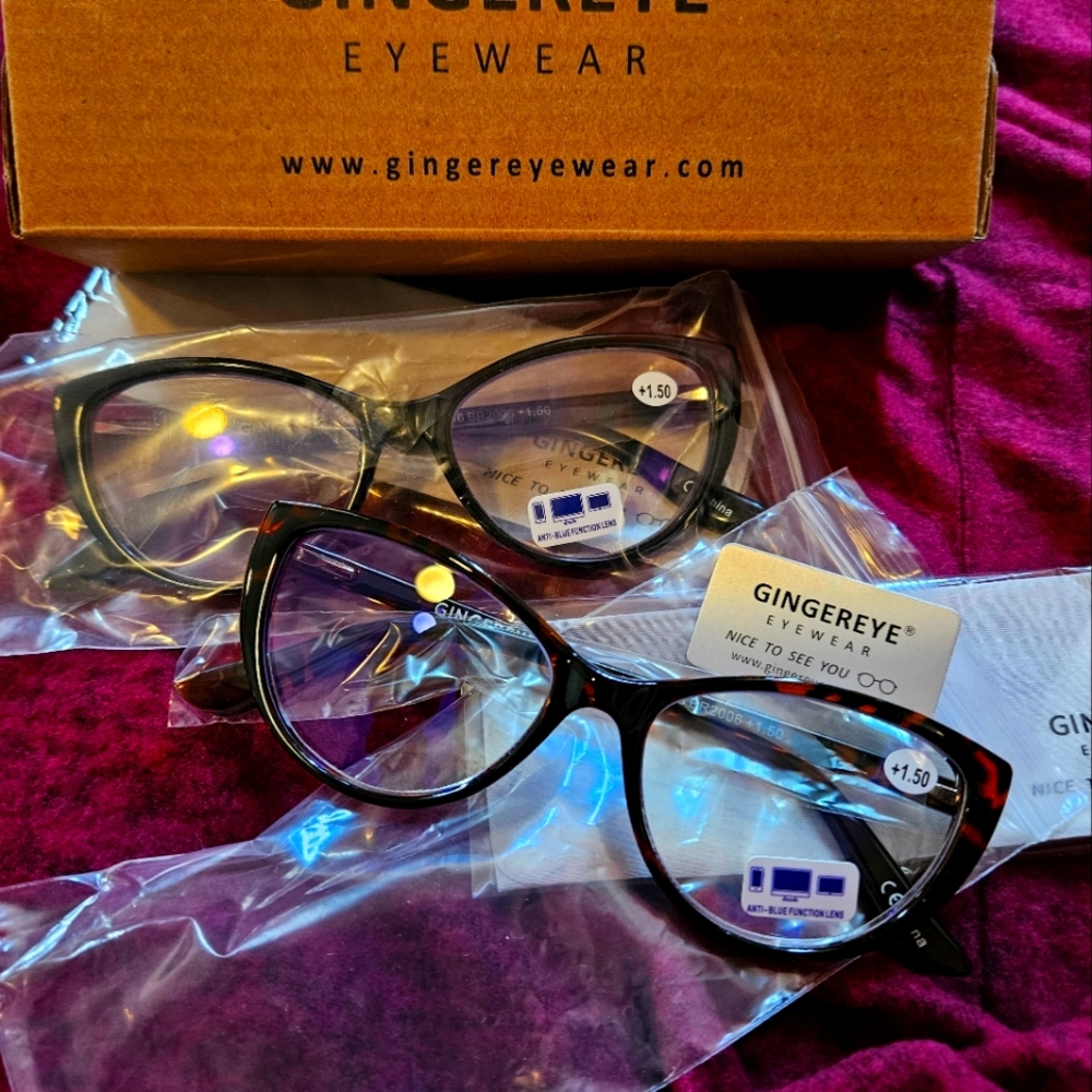 GINGEREYE Reading glasses +1.50 set of 2